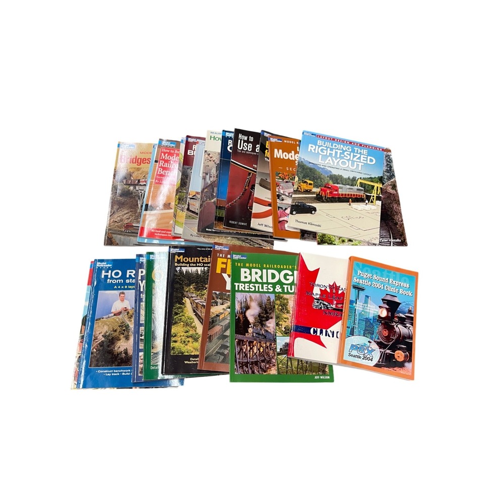 Model‎ Railroader Books Lot HO Scale Layout Design Track Plans Scenery Guides